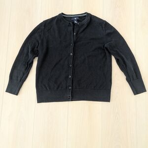 GAP 100% Cotton Black Button-Up Cardigan
